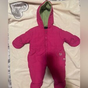 Faded Glory Bright Pink Baby Snowsuit